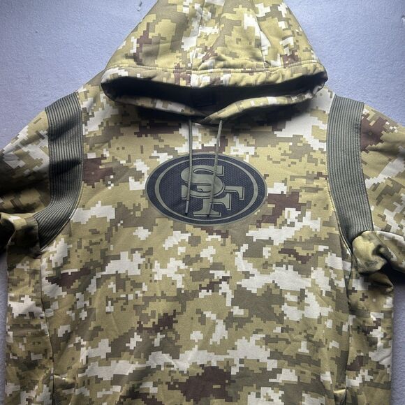 San Francisco 49ers Hoodie Mens XXL Camo NFL Football Salute to Service Nike - Picture 16 of 16